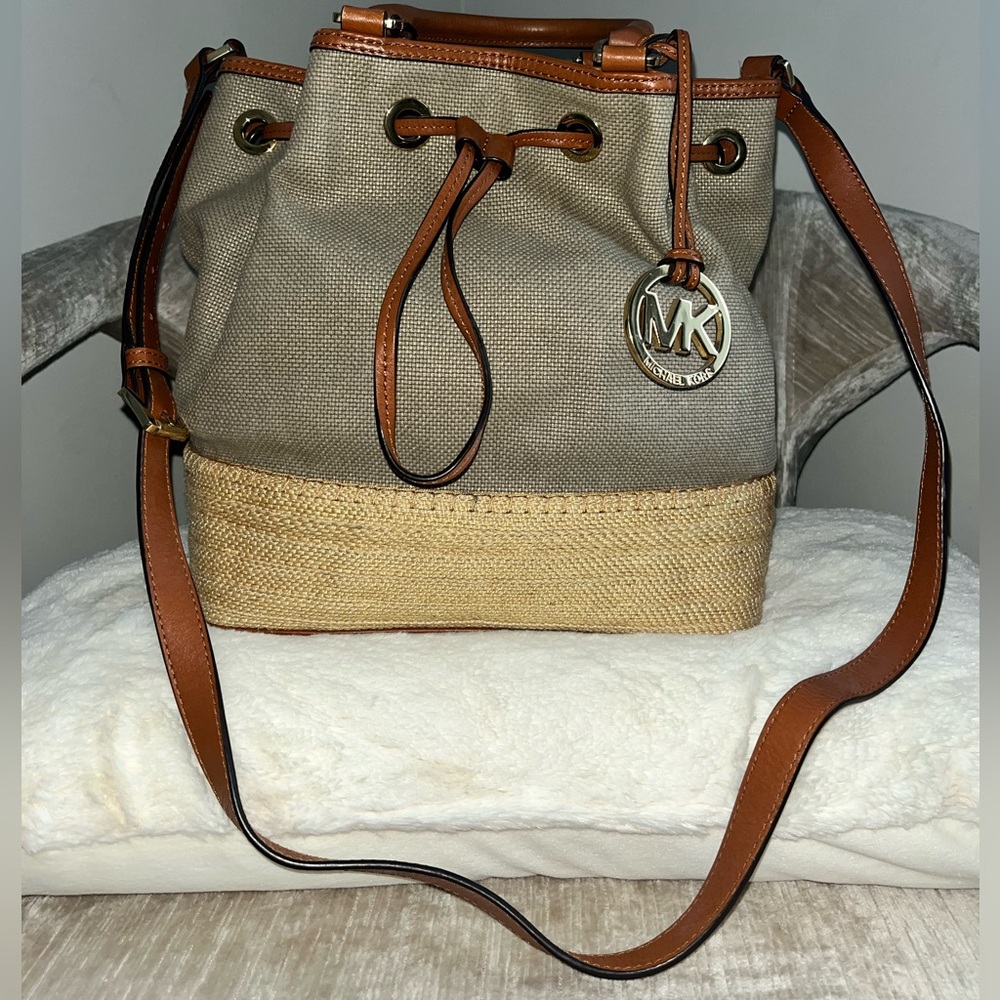 Michael Kors Gold Shimmer Bucket Bag